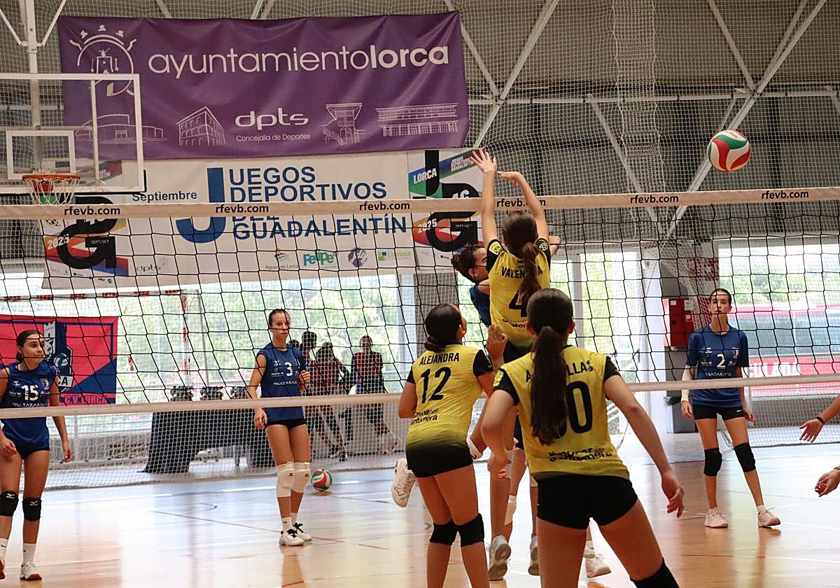 prueba de voleibol femenino.