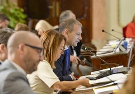 El concejal de Pedanías y Vertebración Territorial, Marco Antonio Fernández, interviniendo en el Pleno de este jueves.