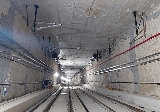 Obras del soterramiento en Murcia.