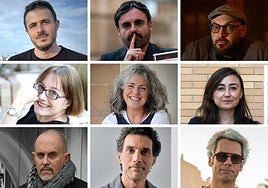 Antonio Garber, Leonardo Cano, Miguel Ángel Hernández, Cristina Morano, Inma Pelegrín, Elvira Navarro, Ginés Sánchez, Aurelio Serrano y Aarón Sáez.