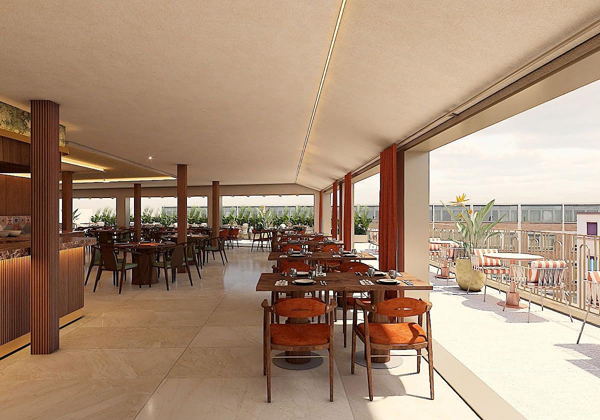 Recreación del estado final del Arco de San Juan.