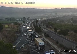 La autovía A-7, este jueves, a la altura de Javalí Nuevo.