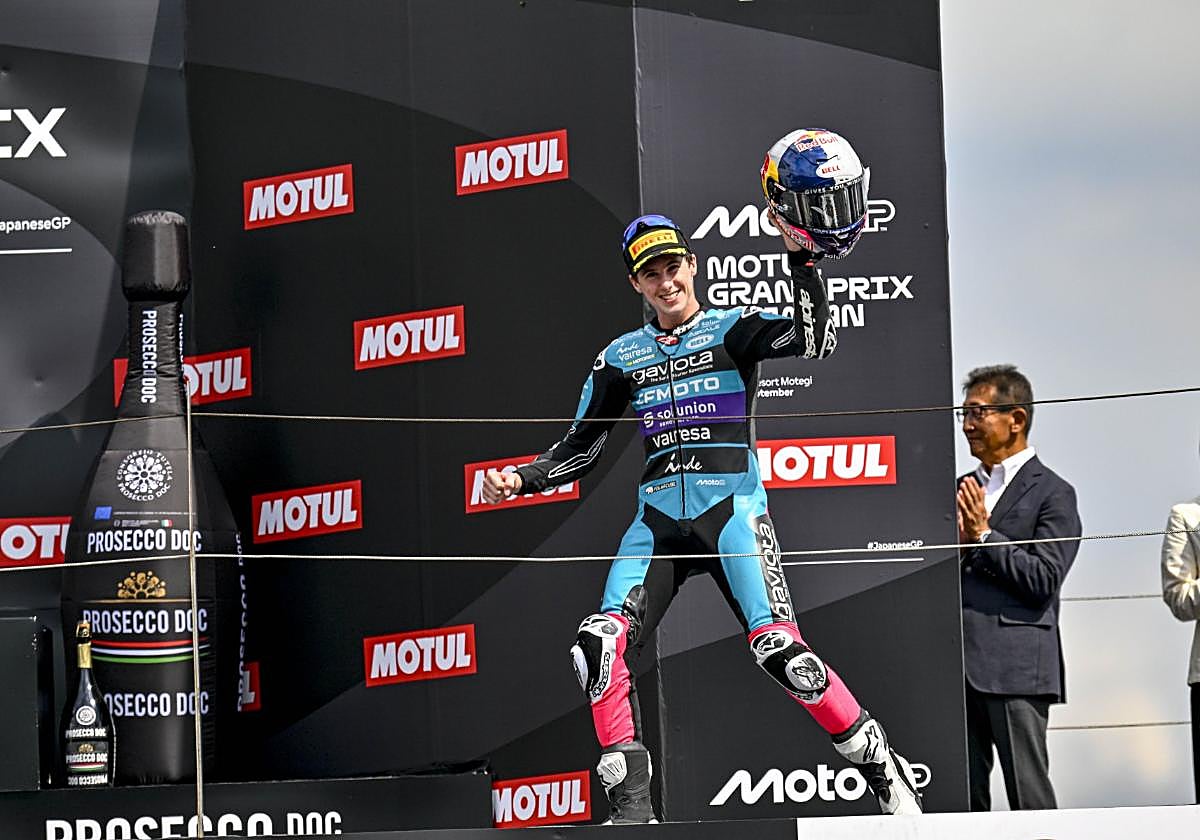 Quiles, en el podio del Gran Premio de Japón el pasado fin de semana.