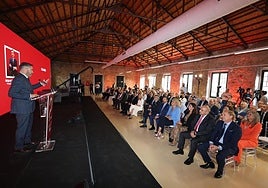 Acto de celebración del Día Regional del Empresario en el Cuartel de Artillería de Murcia, este jueves.