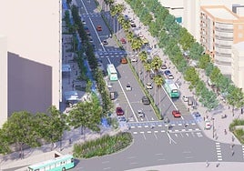 Recreación de una de las propuestas que el Ayuntamiento ha proyectado para la remodelación integral de la Alameda San Antón.