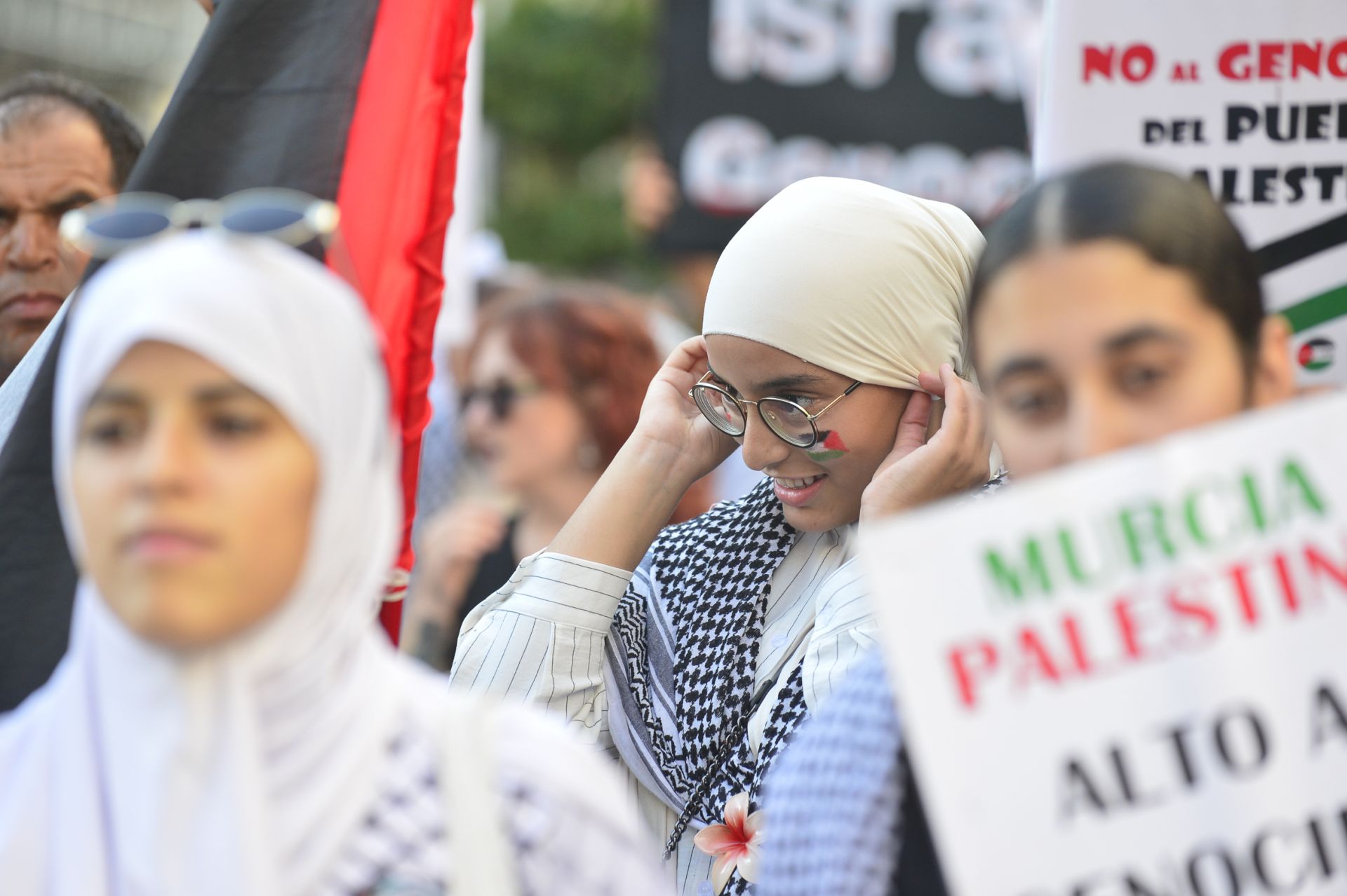 La masiva manifestación por Gaza en Murcia, en imágenes