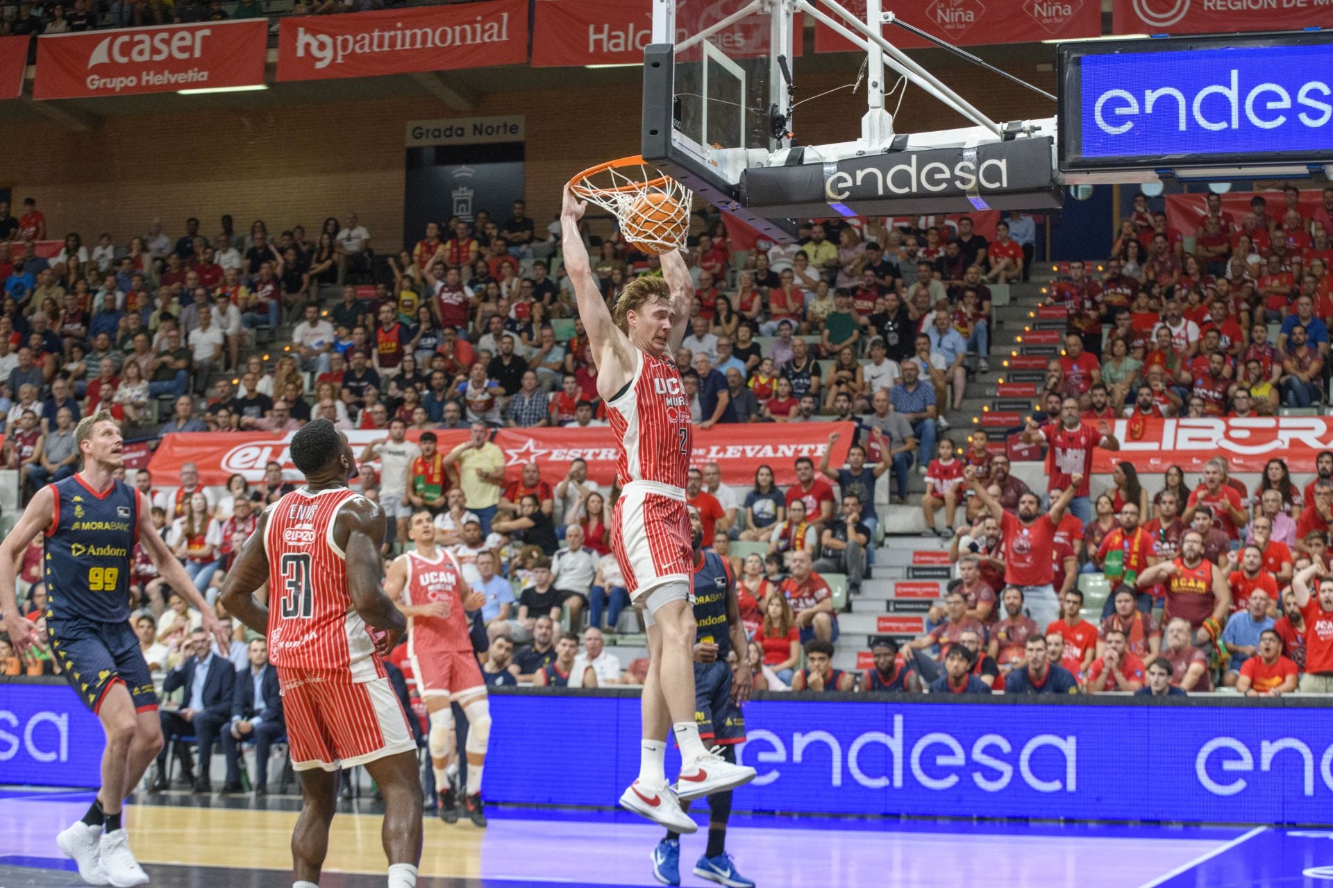 Un UCAM de sobresaliente el primer día ante el Andorra, en imágenes