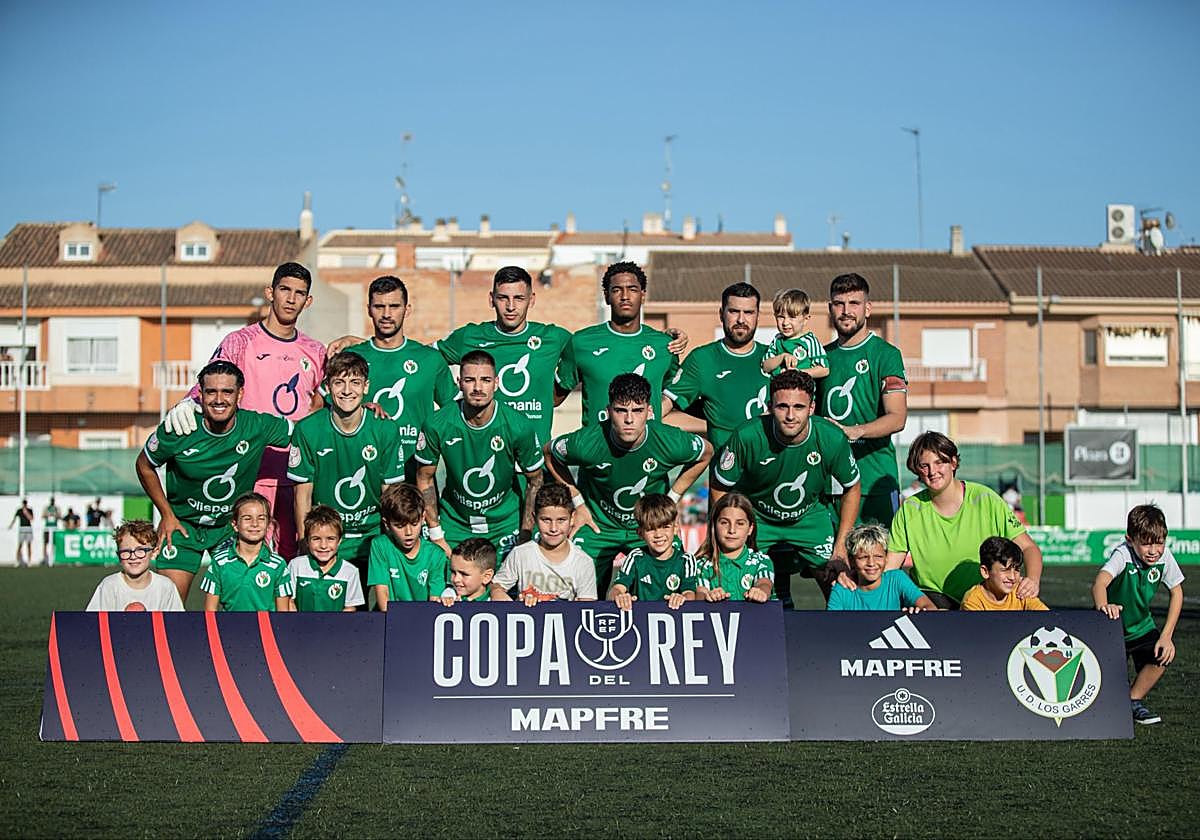 Alineación del conjunto murciano en el partido de este sábado.
