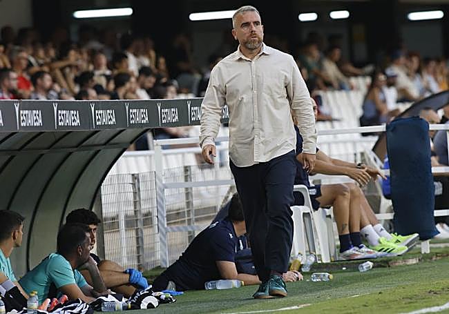 Javi Rey, ayer, en el partido contra el Tarazona.