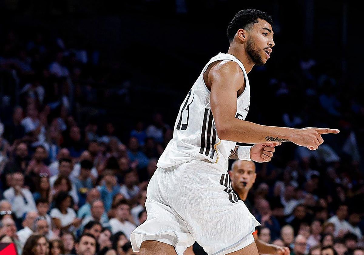 Izan Almansa, en su debut en la ACB del pasado domingo.