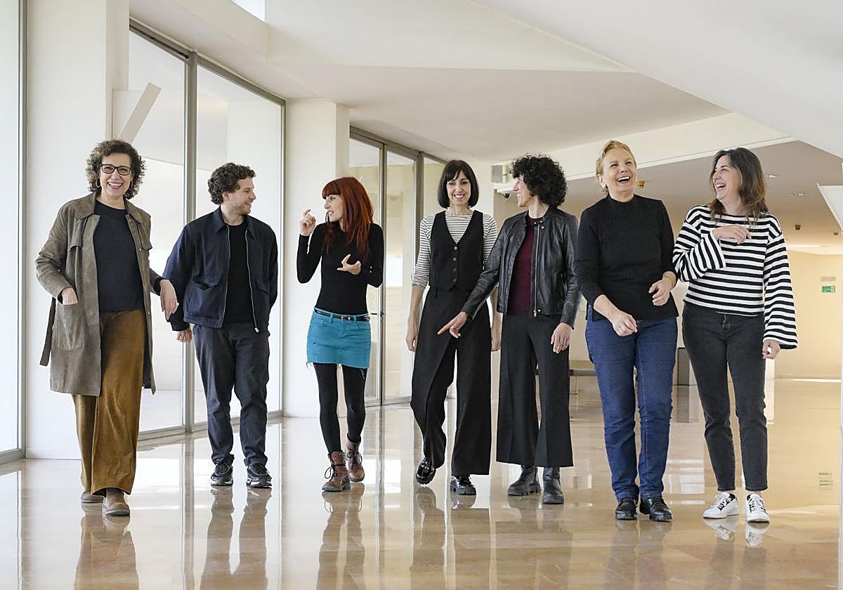 La directora, los actores y las productoras de 'Sorda', en una imagen de archivo, en el Auditorio Víctor Villegas.