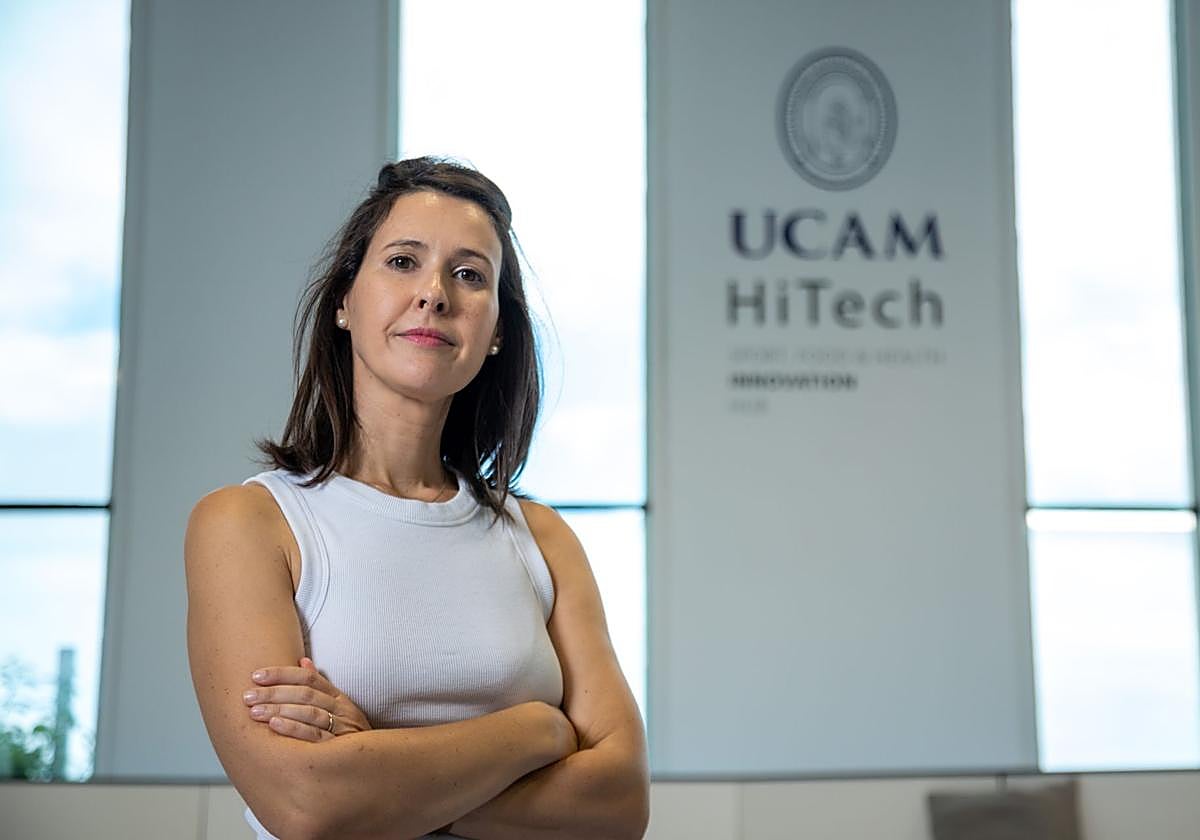 La investigadora Adriana Ordóñez en la UCAM.