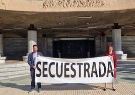 Víctor Egío y María Marín, este miércoles en la Asamblea Regional.