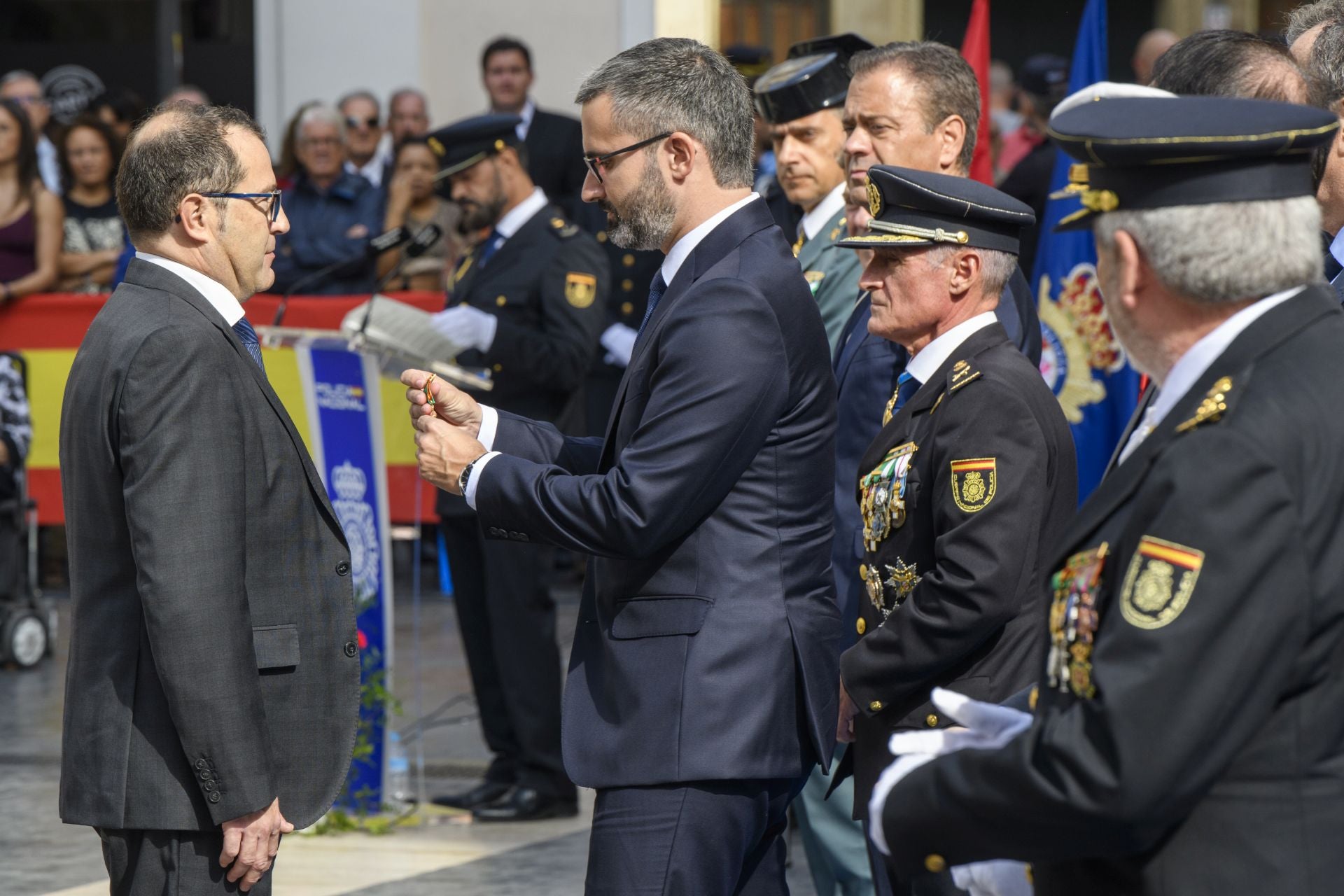 El acto por el Día de la Policía en Murcia, en imágenes