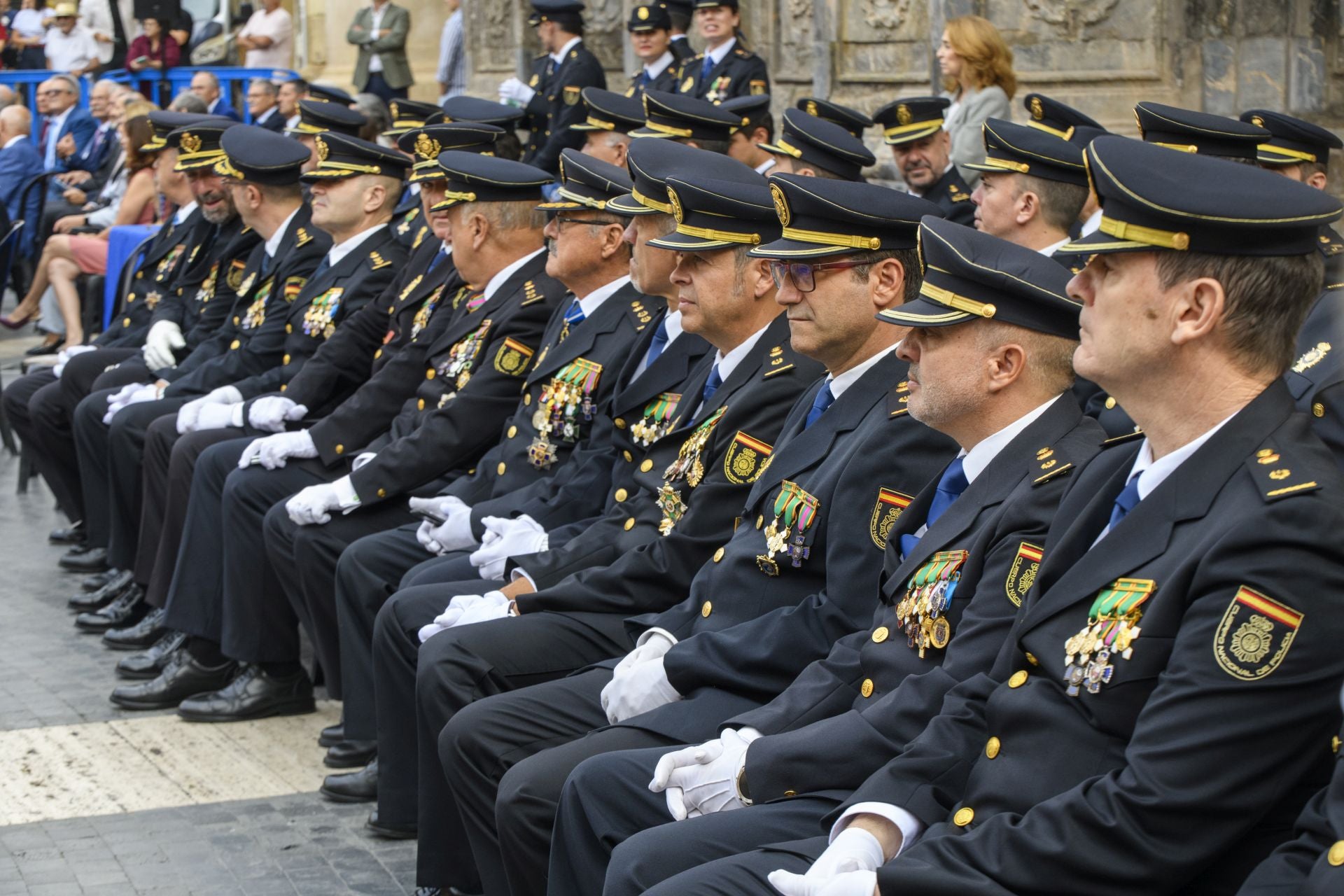 El acto por el Día de la Policía en Murcia, en imágenes
