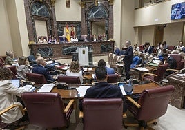 Diputados en sus escaños durante una sesión en la Asamblea Regional, en una imangen de archivo.