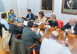 Reunión de la Junta de Gobierno Local, ayer.