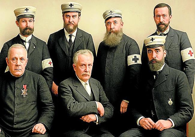 Personal directivo de la ambulancia marítima: secretario, médicos, farmacéuticos, tesorero y capellán.