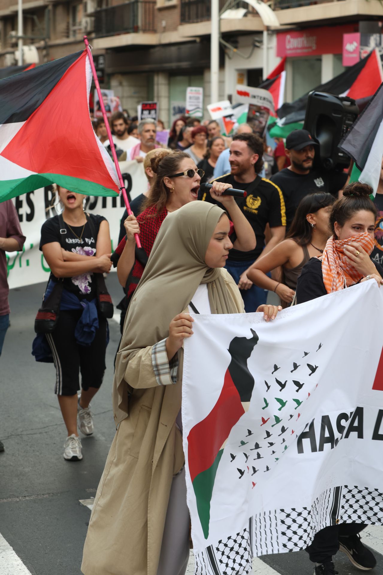 La movilización social por Palestina en Murcia, en imágenes