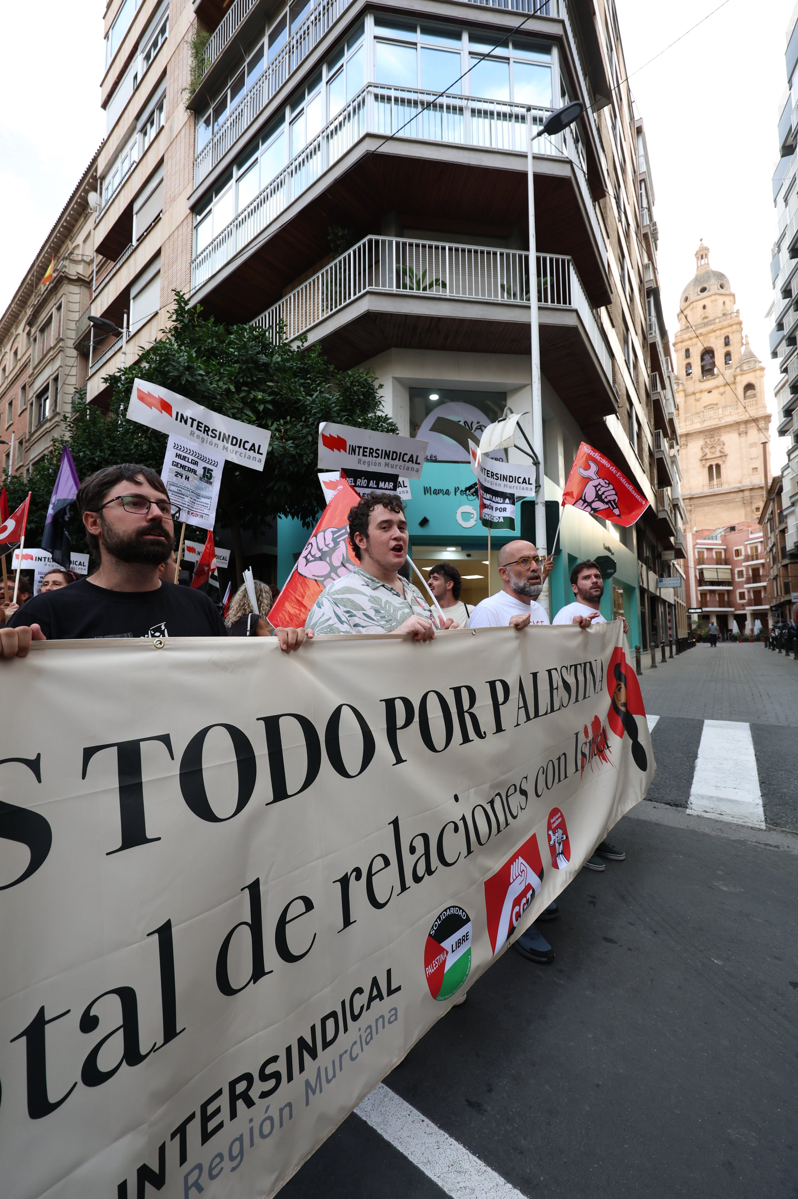 La movilización social por Palestina en Murcia, en imágenes