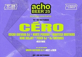 El cartel del 'AchoBeer Fest' del próximo fin de semana.