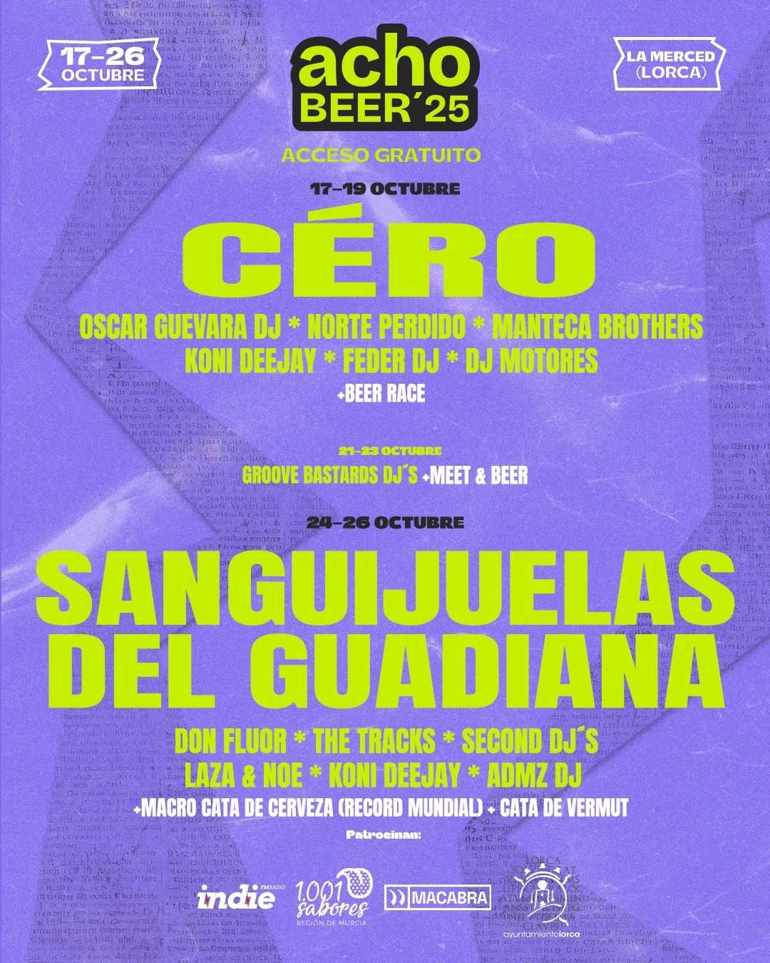 El cartel del 'AchoBeer Fest' del próximo fin de semana.
