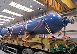 Material transportado por la empresa hasta la India.