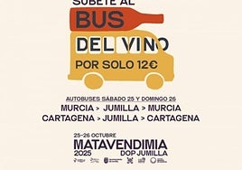 El Bus del Vino conecta Murcia y Cartagena con la Matavendimia 2025 de Jumilla