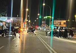 Estado de los vehículos tras el choque.