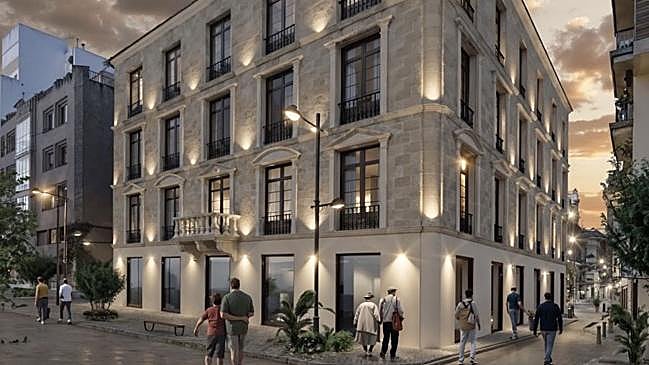 Imagen después - Antes y después del palacete Saavedra Fajardo de Murcia.