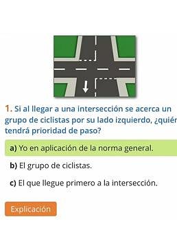 Imagen - Respuesta de un examen teórico de conducir.