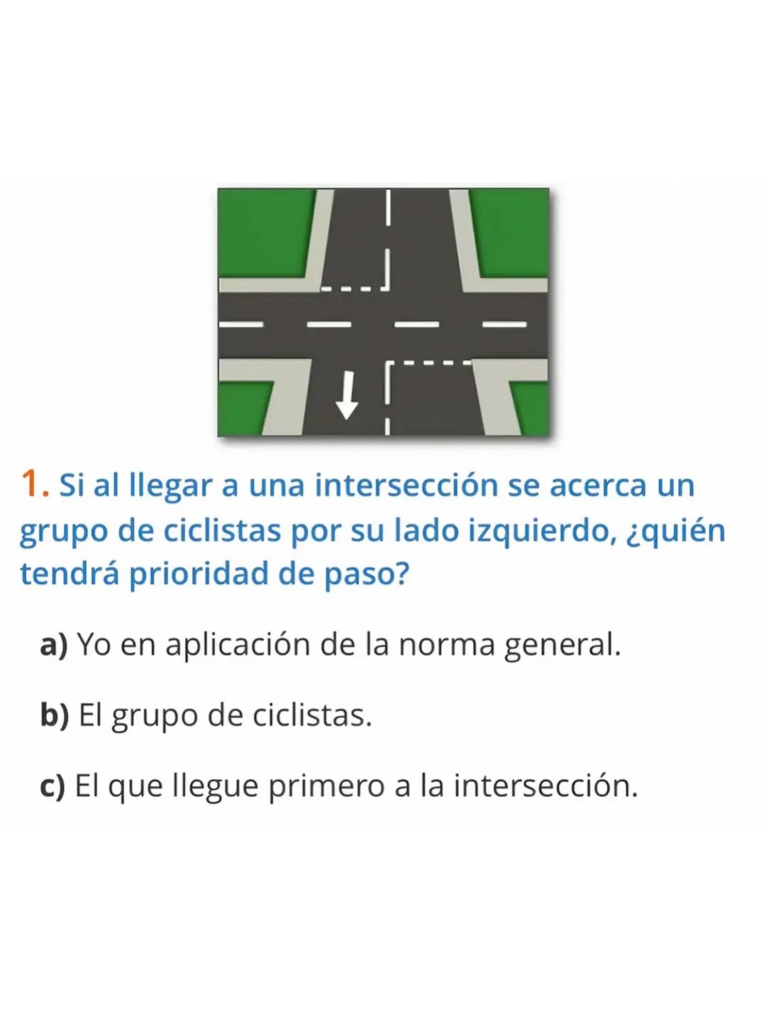 Imagen - Pregunta de un examen teórico de conducir.