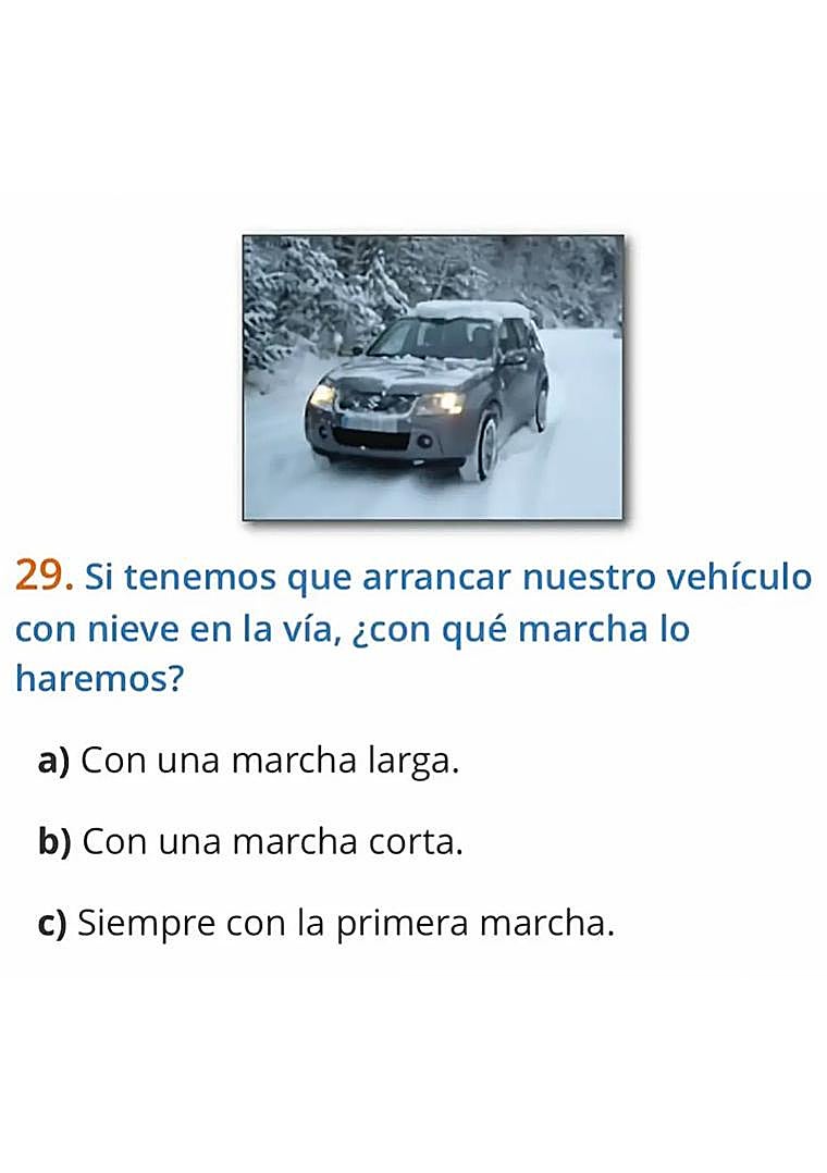 Imagen - Pregunta de un examen teórico de conducir.