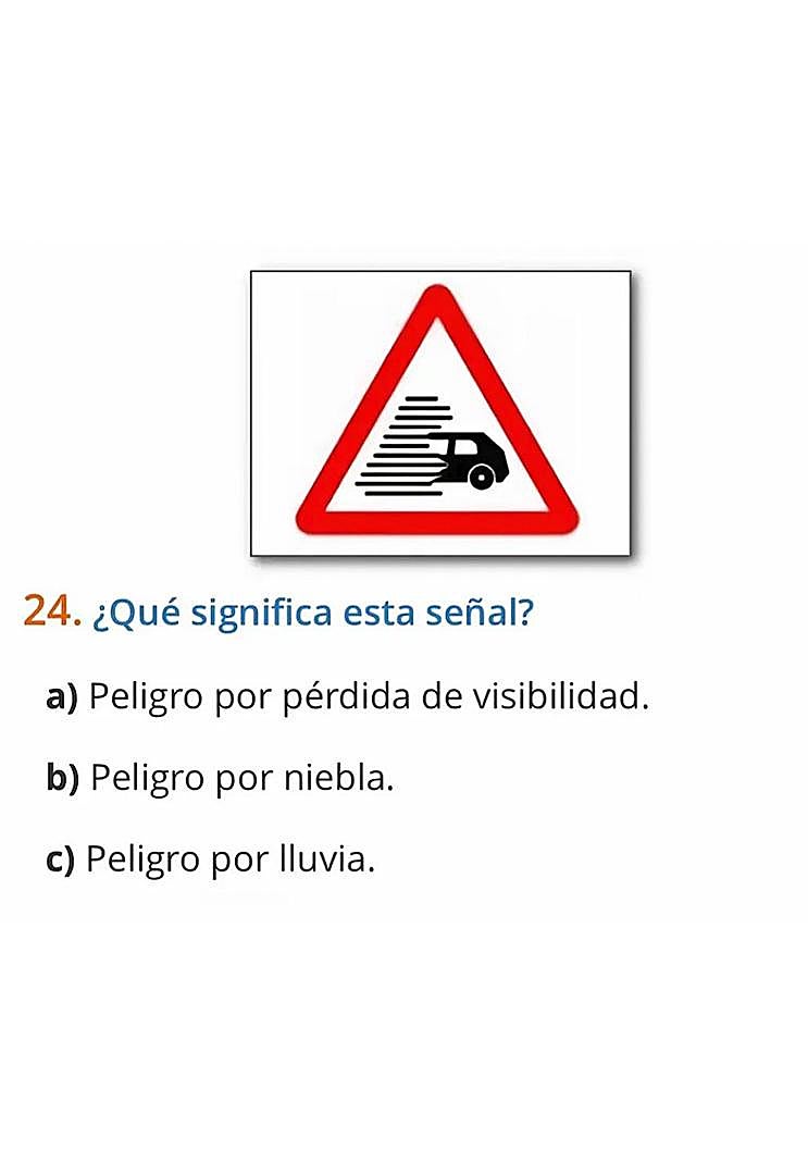 Imagen - Pregunta de un examen teórico de conducir.