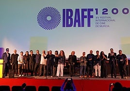 Galardonados en el certamen, el pasado sábado, durante la entrega de los premios.