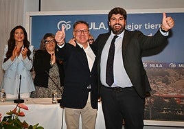 Francisco Pastor y Fernando López Miras, este miércoles.