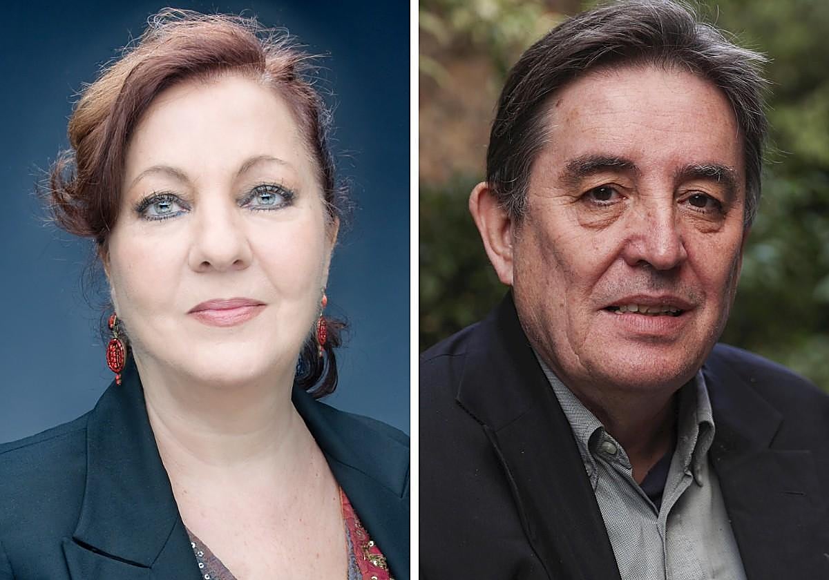 La cantaora Carmen Linares y ell poeta Luis García Montero.