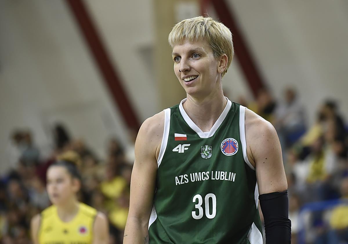 La murciana Laura Gil, con la camiseta del AZS UMCS Lublin, en el partido del pasado miércoles contra el Hozono Global Jairis.