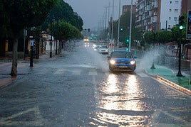 Lluvia en Cartagena, en una imagen de archivo.