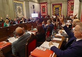 Sesión plenaria del Ayuntamiento de Cartagena, este jueves.