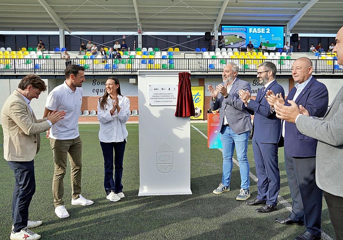 Inauguración del graderío cubierto del campo de fútbol de Santomera.
