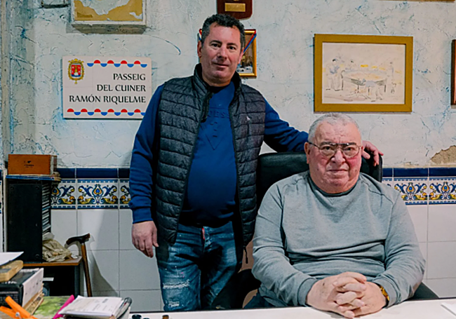 Moncho Riquelme junto a su padre, Ramón Riquelme.