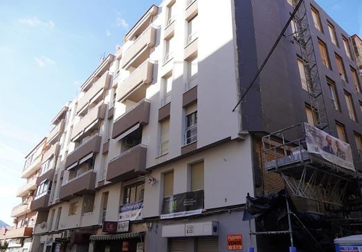 Edificio en obras para mejorar su eficiencia energética.