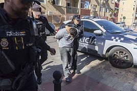 La detención del hombre, este miércoles, en Murcia.