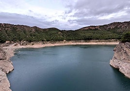 Situación del embalse de la Fuensanta, en Albacete, el pasado mes de octubre.