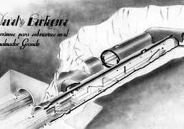 1949. Proyecto de diques subterráneos para submarinos en Cartagena.