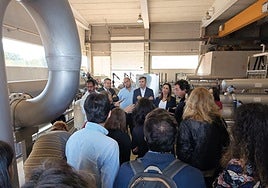 Visita de la delegación europea a la estación depuradora de aguas residuales de San Pedro del Pinatar.