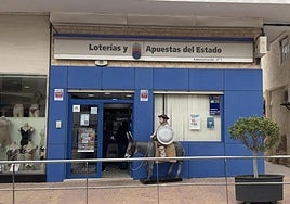 Administración de lotería de San Pedro donde se vendió un primer premio.