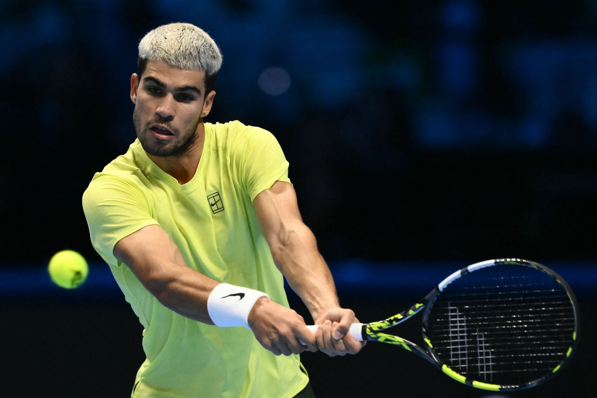 Carlos Alcaraz cae ante Sinner en la ATP Finals, en imágenes