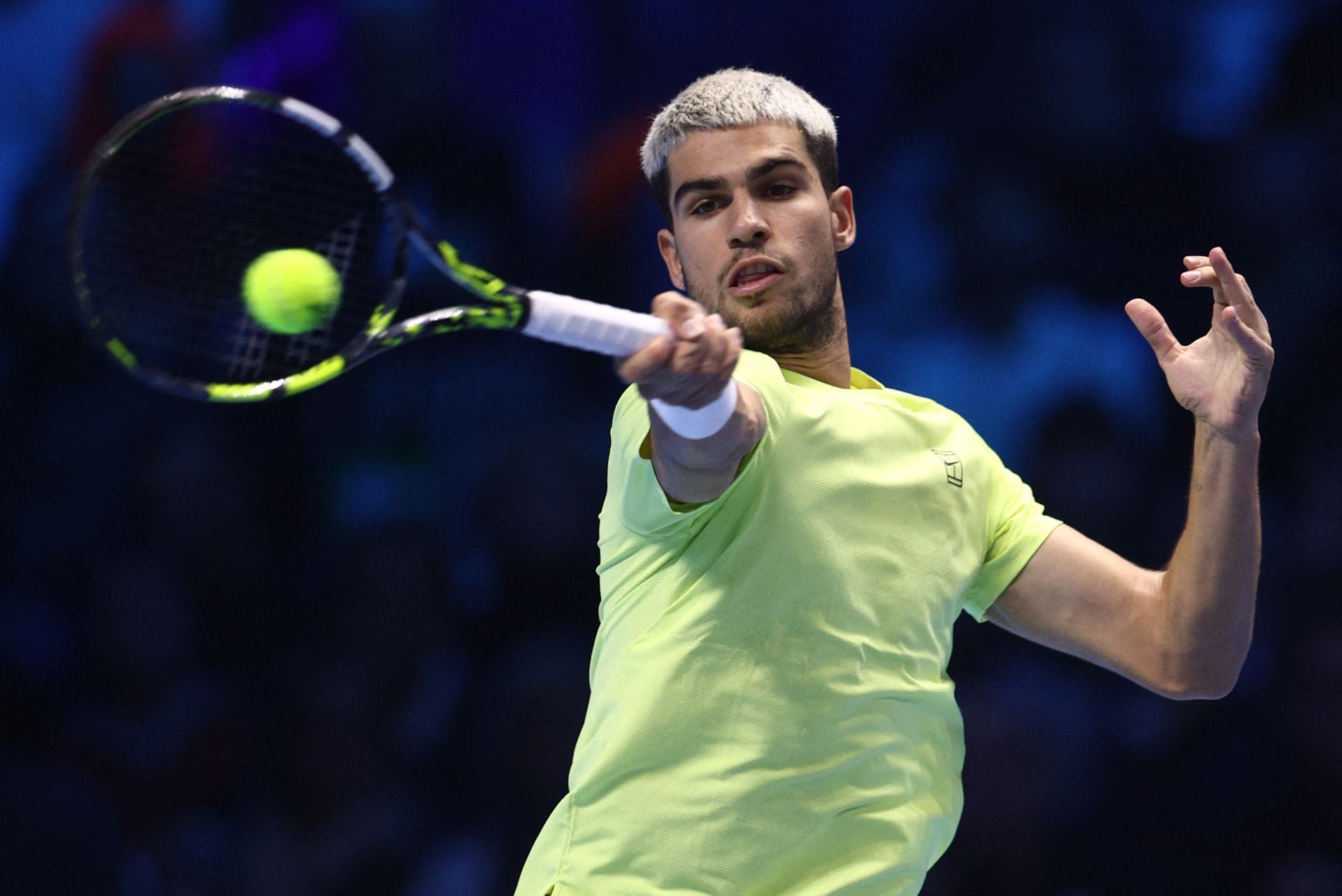 Carlos Alcaraz cae ante Sinner en la ATP Finals, en imágenes